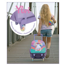 Afbeelding in Gallery-weergave laden, Depesche Ylvi trolley LED wielen eenhoorn - 12615