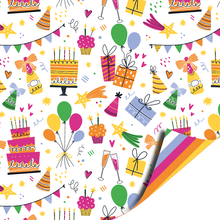 Afbeelding in Gallery-weergave laden, Inpakpapier rol 70 x 200 cm - Party Time