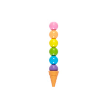 Afbeelding in Gallery-weergave laden, Ooly – Rainbow Scoops Stacking Erasable Crayons + Scented Eraser