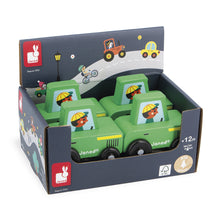 Afbeelding in Gallery-weergave laden, Janod Crossroads – houten wagen Groene Tractor - J05931