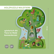 Afbeelding in Gallery-weergave laden, Haba houten puzzel Bosdieren - 6 stukjes