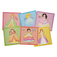 Afbeelding in Gallery-weergave laden, PlayMais Mosaic kaarten versieren Prinses - set 6 stuks