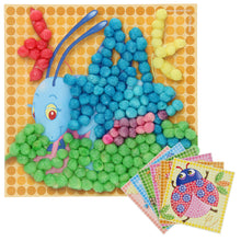 Afbeelding in Gallery-weergave laden, PlayMais Mosaic kaarten versieren Insecten - set 6 stuks