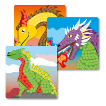 Afbeelding in Gallery-weergave laden, PlayMais Mosaic kaarten versieren Fantasy Dragon - set 6 stuks