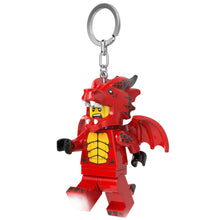 Afbeelding in Gallery-weergave laden, LEGO Classic sleutelhanger met licht Red Dragon Guy - Rode draak
