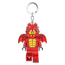 Afbeelding in Gallery-weergave laden, LEGO Classic sleutelhanger met licht Red Dragon Guy - Rode draak