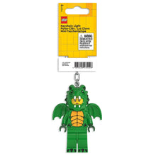 Afbeelding in Gallery-weergave laden, LEGO Classic sleutelhanger met licht Green Dragon Girl - Groene draak