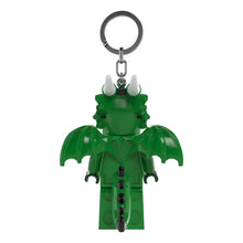 Afbeelding in Gallery-weergave laden, LEGO Classic sleutelhanger met licht Green Dragon Girl - Groene draak
