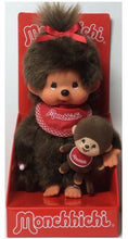 Afbeelding in Gallery-weergave laden, Monchhichi aap - Monchhichi Meisje + Mini Monchhichi (20cm)