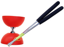 Afbeelding in Gallery-weergave laden, Acrobat rubber diabolo met aluminium handsticks - Rood