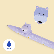 Afbeelding in Gallery-weergave laden, Legami Gel Pen with "Hip Hippo Hooray" Hippo Animal Decoration - Lovely Friends