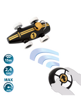 Afbeelding in Gallery-weergave laden, Brio RC racewagen zwart en goud - 30443