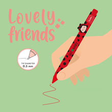 Afbeelding in Gallery-weergave laden, Legami Gelpen Lovely Friends Ladybug 0.5 mm - Rode Inkt - Secret 2026