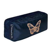 Afbeelding in Gallery-weergave laden, Caramel & Cie dubbele pennenzak Butterfly vlinder blauw - TRD07_0204