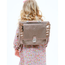Afbeelding in Gallery-weergave laden, Caramel & Cie kleine schooltas Froufrous glitter koper - SSA08_4320