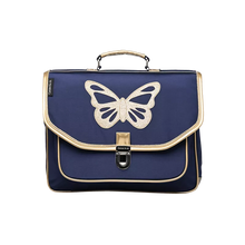 Afbeelding in Gallery-weergave laden, Caramel & Cie medium boekentas Butterfly vlinder blauw - MSA08_0204