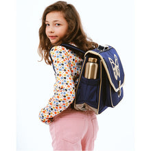Afbeelding in Gallery-weergave laden, Caramel & Cie medium boekentas Butterfly vlinder blauw - MSA08_0204