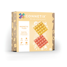 Afbeelding in Gallery-weergave laden, Connetix - Pastel Lemon & Peach Base Plate 2 stuks