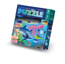 Afbeelding in Gallery-weergave laden, Crocodile Creek Holographic Foil puzzel 4+ 60 stukjes - Glinsterende haaien