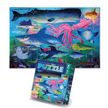 Afbeelding in Gallery-weergave laden, Crocodile Creek Holographic Foil puzzel 4+ 60 stukjes - Glinsterende haaien
