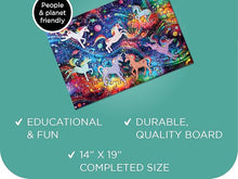 Afbeelding in Gallery-weergave laden, Crocodile Creek Holographic Foil puzzel 5+ 100 stukjes - Eenhoorn melkweg