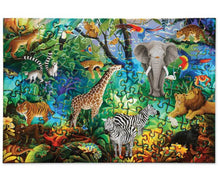 Afbeelding in Gallery-weergave laden, Crocodile Creek Holographic Foil puzzel 5+ 100 stukjes - Jungle Paradijs