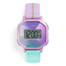 Afbeelding in Gallery-weergave laden, Djeco digitaal horloge Ticlock - Purple prisma - DD00452
