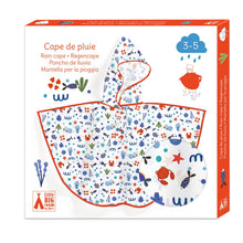Afbeelding in Gallery-weergave laden, Djeco regencape maat Small (3-5 jaar) - Ocean - DD04672