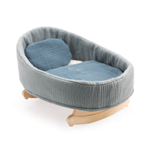 Afbeelding in Gallery-weergave laden, Djeco Pomea houten schommelwieg Blue Dream - DJ07848