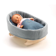 Afbeelding in Gallery-weergave laden, Djeco Pomea houten schommelwieg Blue Dream - DJ07848