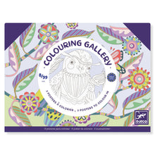 Afbeelding in Gallery-weergave laden, Djeco Colouring Gallery posters om in te kleuren - Vogels - DJ08691