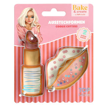 Afbeelding in Gallery-weergave laden, Depesche Topmodel Bake and Create - uitsteekvormpjes lipstick & lippen - 14316