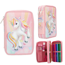 Afbeelding in Gallery-weergave laden, Depesche Ylvi 2-vaks etui eenhoorn SUGAR POP - 14034