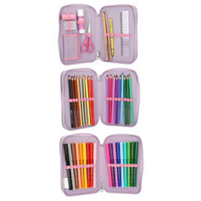 Afbeelding in Gallery-weergave laden, Depesche Ylvi eenhoorn 3-vaks etui met geborduurde vleugels - 13417