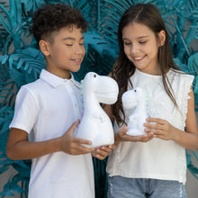 Afbeelding in Gallery-weergave laden, Dhink nachtlamp Dino XL Wit/pastel 25 cm - USB oplaadbaar, met timerfunctie