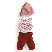 Afbeelding in Gallery-weergave laden, Djeco poppenkleding Outfit Burgundy - DJ07771