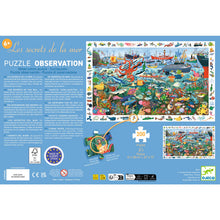 Afbeelding in Gallery-weergave laden, Djeco puzzel 200 stukjes - De geheimen van de zee - DJ07460