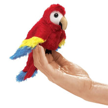 Afbeelding in Gallery-weergave laden, Folkmanis Mini scarlet macaw papegaai - vingerpop