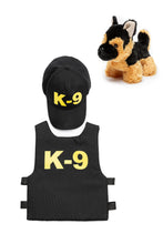 Afbeelding in Gallery-weergave laden, Great Pretenders K9 unit politie set met vest, pet en pluche puppy - maat 5/6 jaar - 80795