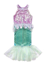 Afbeelding in Gallery-weergave laden, Great Pretenders Misty Mermaid zeemeermin jurk maat 3/4 jaar - 37083