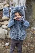 Afbeelding in Gallery-weergave laden, Great Pretenders Big Bad Wolf vest met handschoenen, maat 3-4 jaar