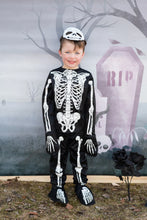 Afbeelding in Gallery-weergave laden, Great Pretenders Glow In The Dark Skelet, shirt - broek - masker, maat 5-6 jaar