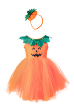 Afbeelding in Gallery-weergave laden, Great Pretenders Pumpkin Patch Princess Dress pompoen prinses, maat 5/6 jaar - 34315