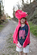 Afbeelding in Gallery-weergave laden, Great Pretenders Red Triceratops cuddle cape - maat 3/4 jaar