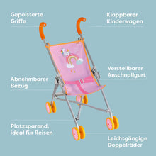Afbeelding in Gallery-weergave laden, Haba Poppenbuggy Regenboog
