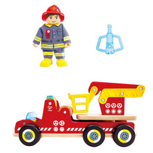 Afbeelding in Gallery-weergave laden, Hape Toys - Siren & Lights Toy Fire Truck, interactieve brandweerwagen - E3090