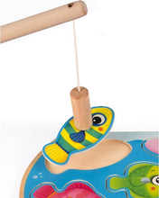 Afbeelding in Gallery-weergave laden, Janod houten magnetische puzzel visspel - J07088