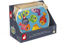 Afbeelding in Gallery-weergave laden, Janod houten magnetische puzzel visspel - J07088