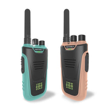 Afbeelding in Gallery-weergave laden, KIDYWOLF set Walkie Talkie KidyTalk - set Nude / Cyaan (roze/groen)