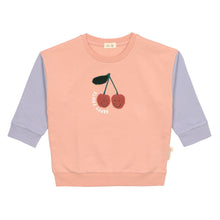 Afbeelding in Gallery-weergave laden, Lässig kids sweater GOTS Cherry peach - maat 62/68, 3-6 maanden